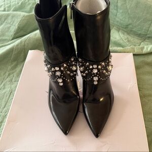 Jessica Simpson Black Embellished Ankle Boots
